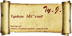 Tyukos József névjegykártya
